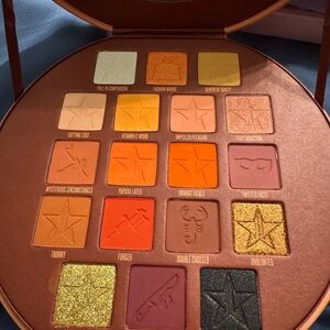Jeffree Star Vibrant Pricked Eyeshadow Palette with Gold and Orange Shades